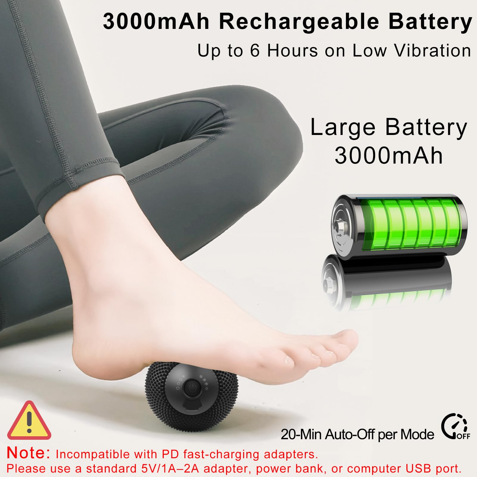 JIEJUNJIE compact portable massage ball fits into your gym bag or travel kit.