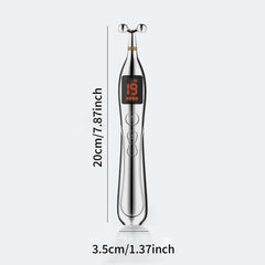Front view of the JIELUO Acupuncture Pen showing ergonomic design for easy handling.