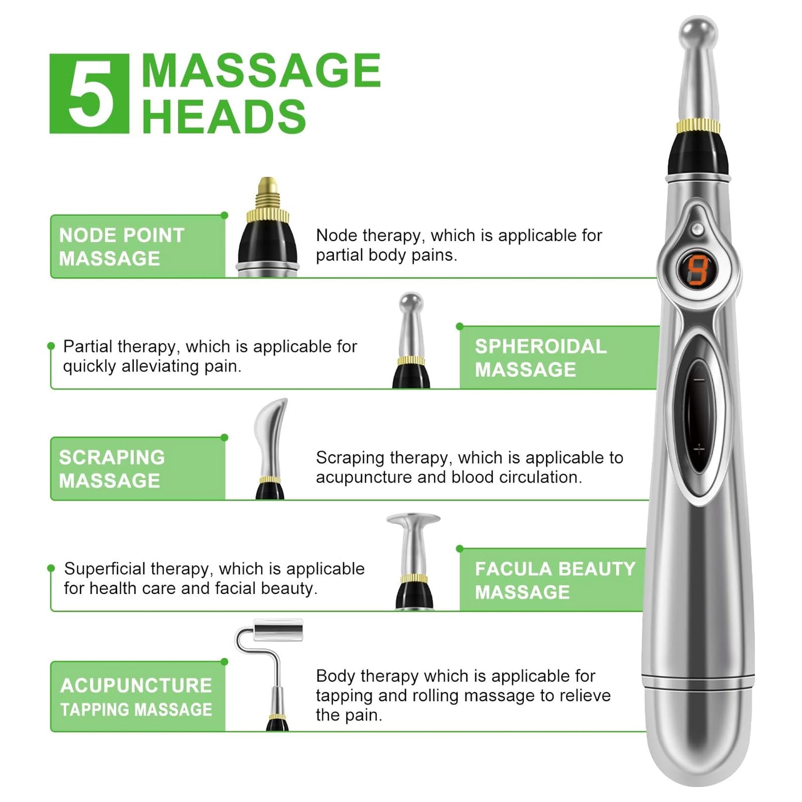 JIELUO scraping head enabling gentle therapy for circulation and energy flow.