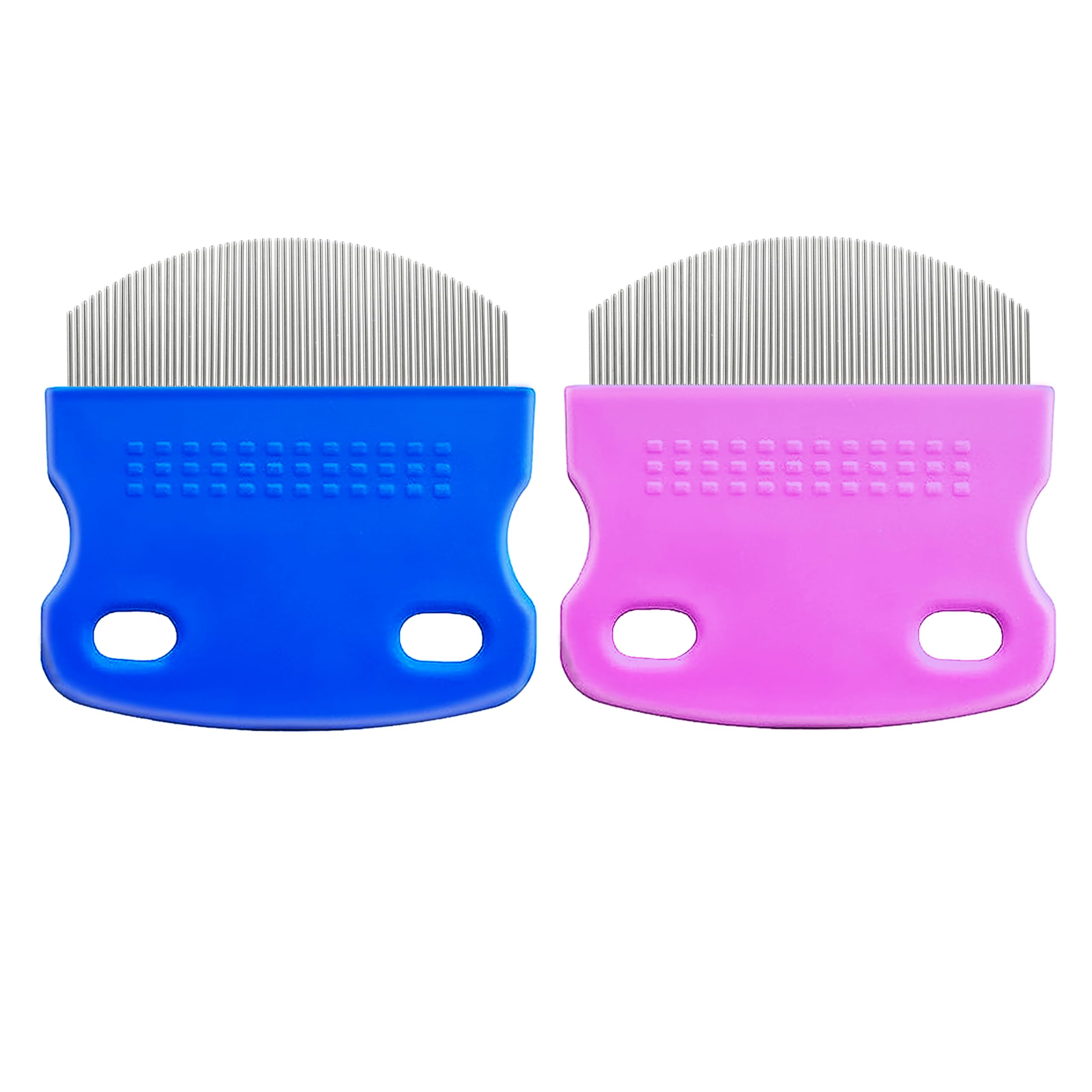 Jigfew blue lice comb with 61 ultra-fine teeth for gentle removal