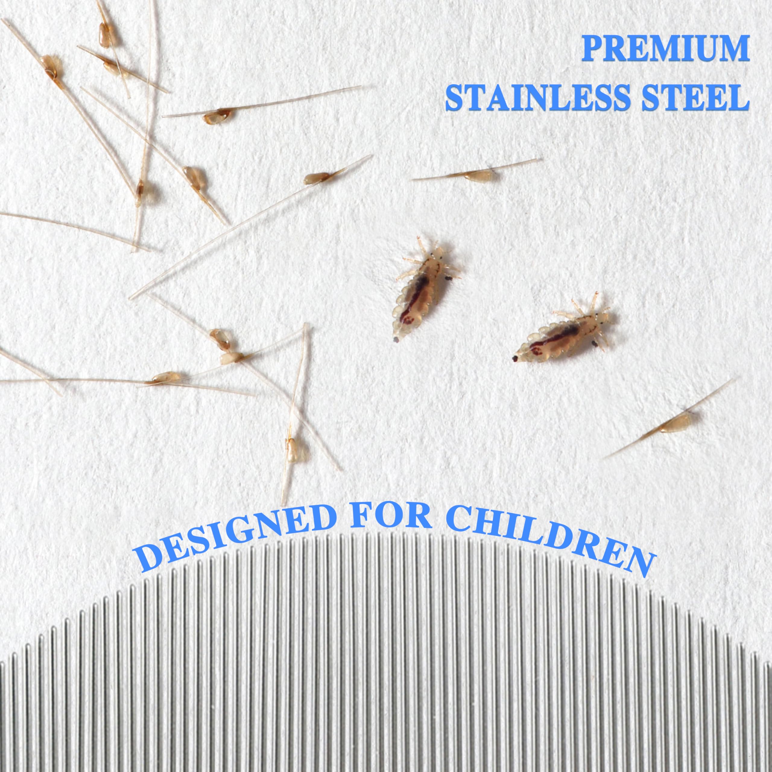 Jigfew round-head lice comb with arc design for comfy grooming