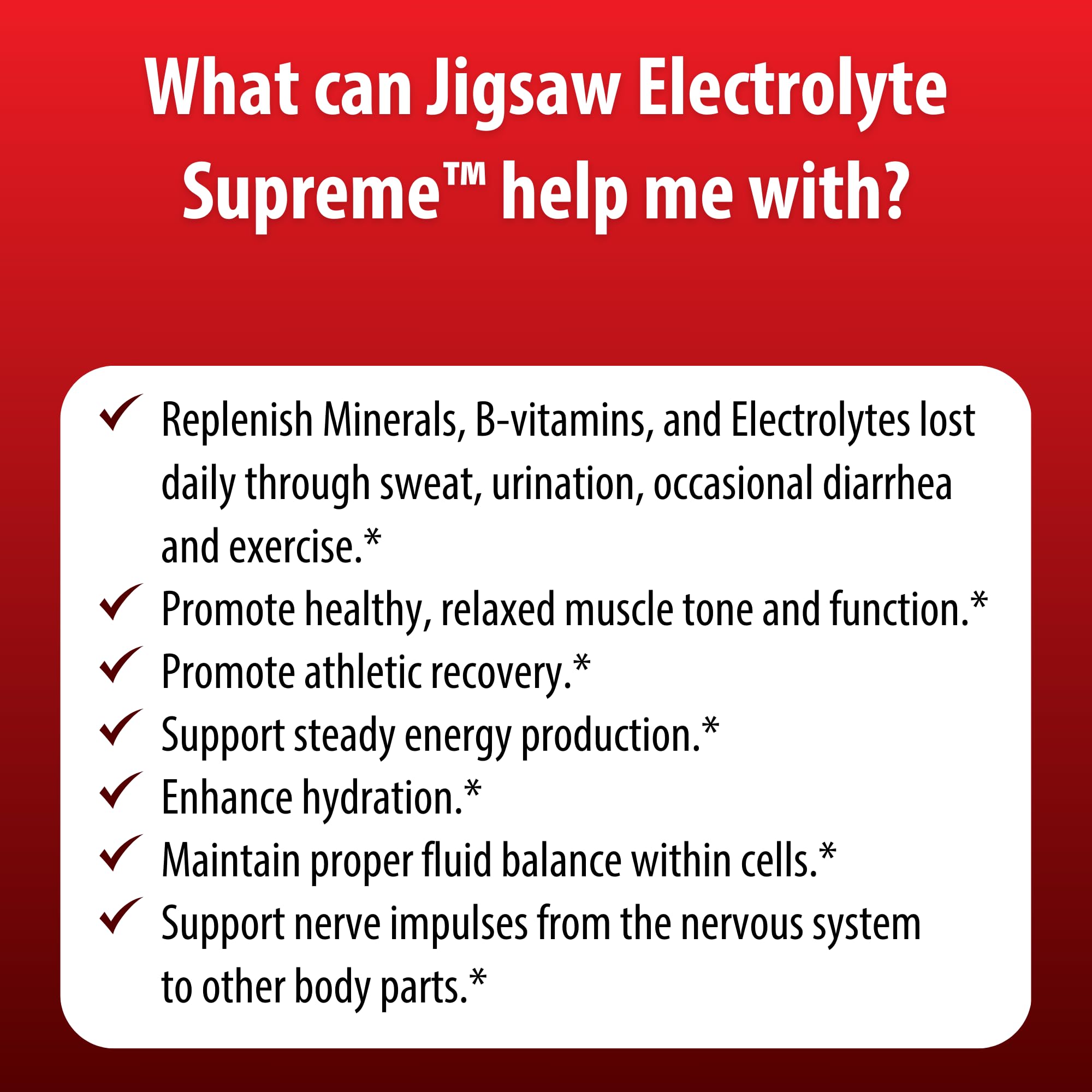 Jigsaw Health Electrolyte Supreme active minerals and B vitamins for energy support