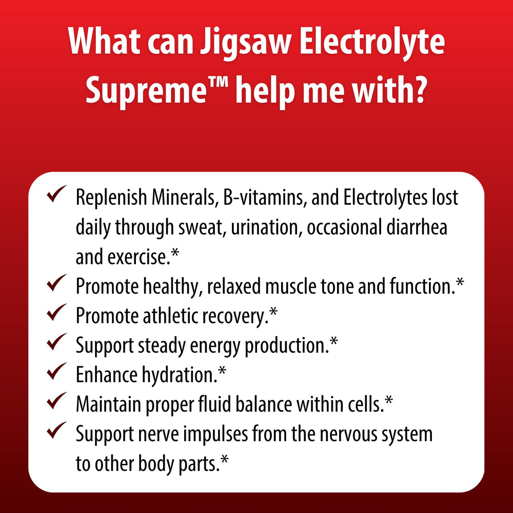 Jigsaw Health Electrolyte Supreme active minerals and B vitamins for energy support
