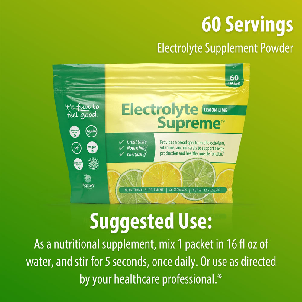 Jigsaw Health Electrolyte Supreme brand logo for trust and longevity.