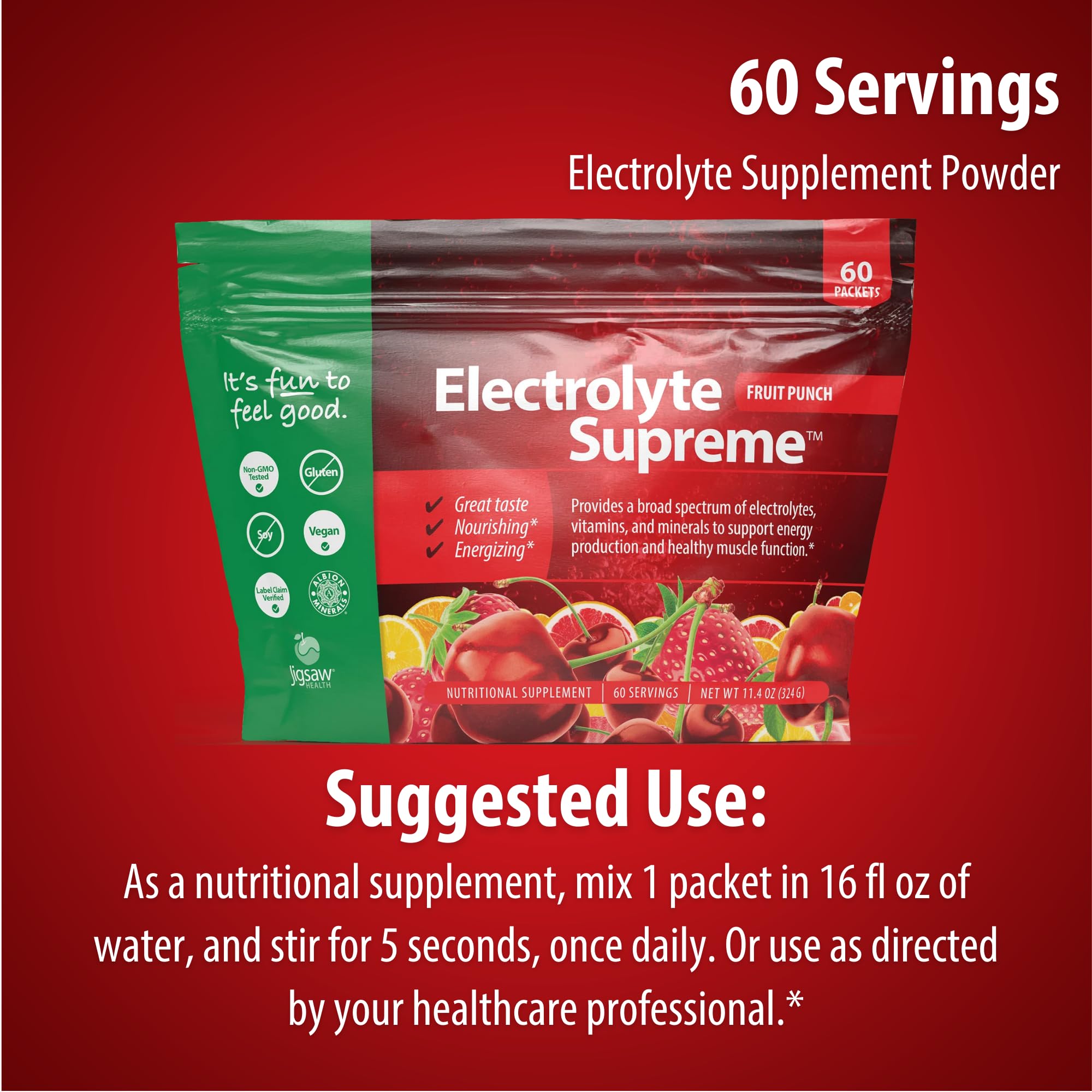 Jigsaw Health Electrolyte Supreme Fruit Punch ready-to-drink look during workouts