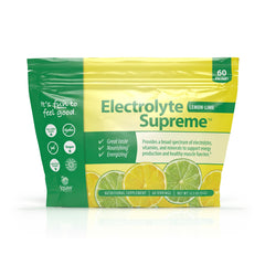 Jigsaw Health Electrolyte Supreme lemon-lime packet for on-the-go hydration.