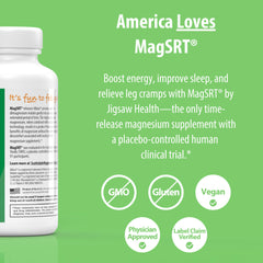 Jigsaw Health MagSRT bottle label highlighting B6, B12, and folate ingredients
