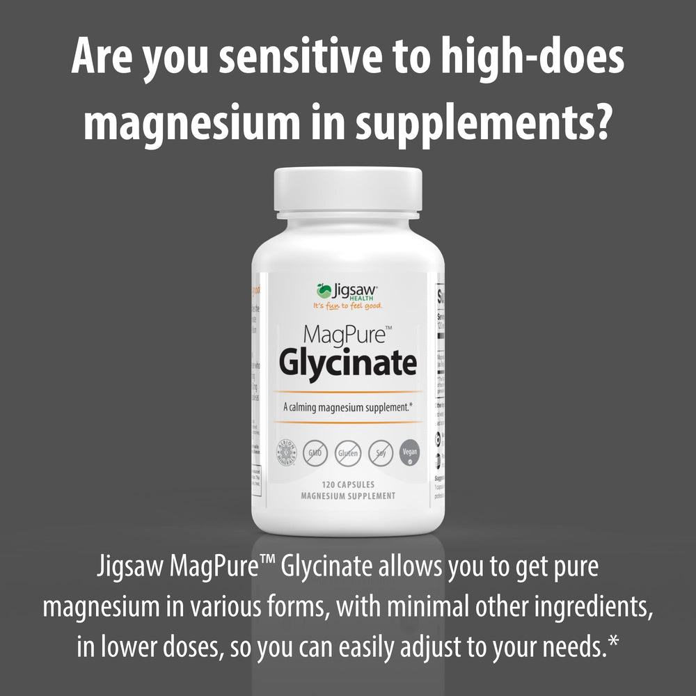 MagPure Glycinate and Albion bisglycinate graphic emphasizing bioavailability.