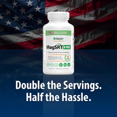 Jigsaw Health MagSRT bottle being poured for measured servings