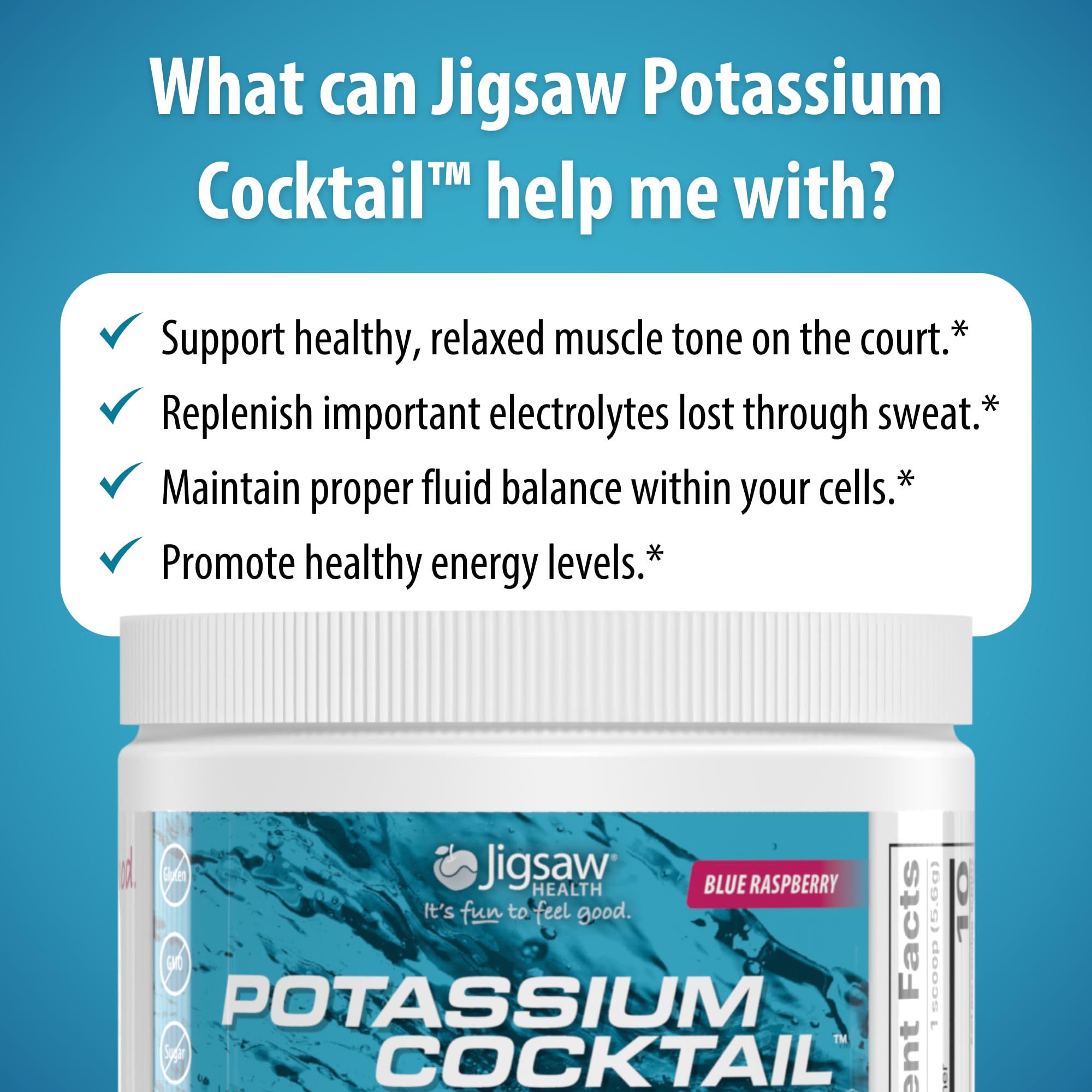 Ingredients list on the label featuring high potassium and magnesium content