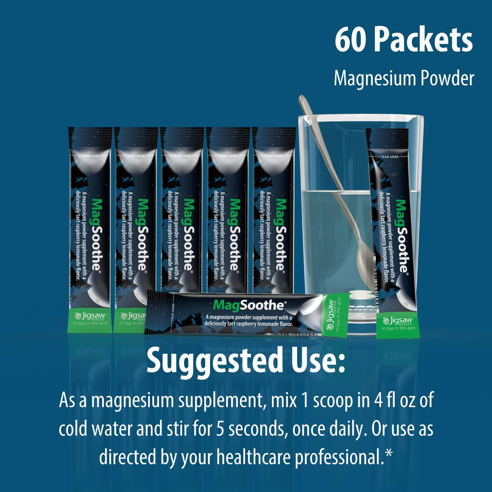 Label on MagSoothe shows raspberry lemonade flavor and benefits.