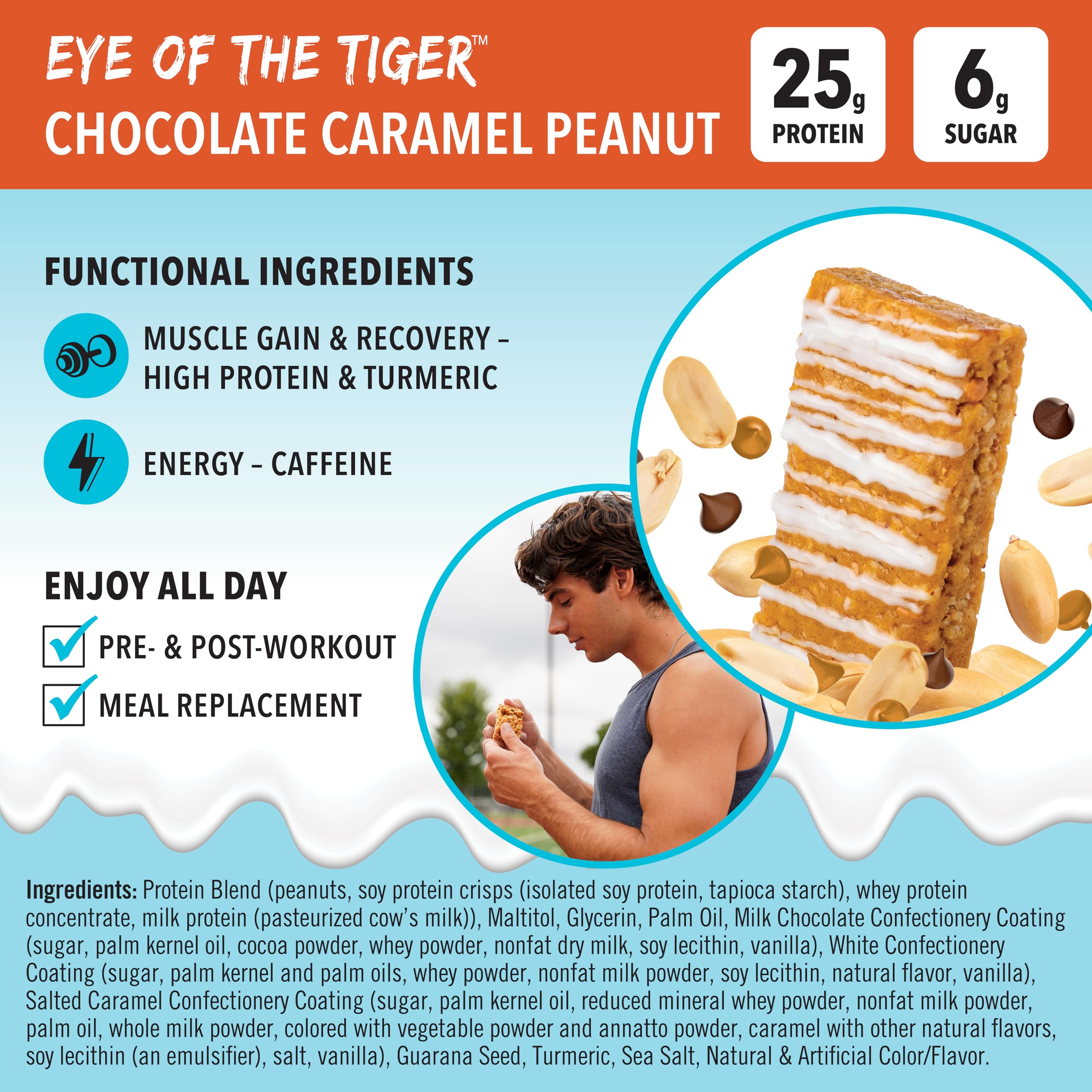 JimmyBar milk chocolate drizzle adds indulgent sweetness to every bite.