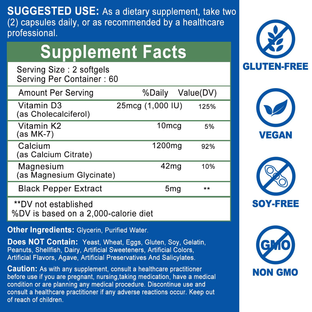 JINGYAT non-GMO seal on calcium bottle.