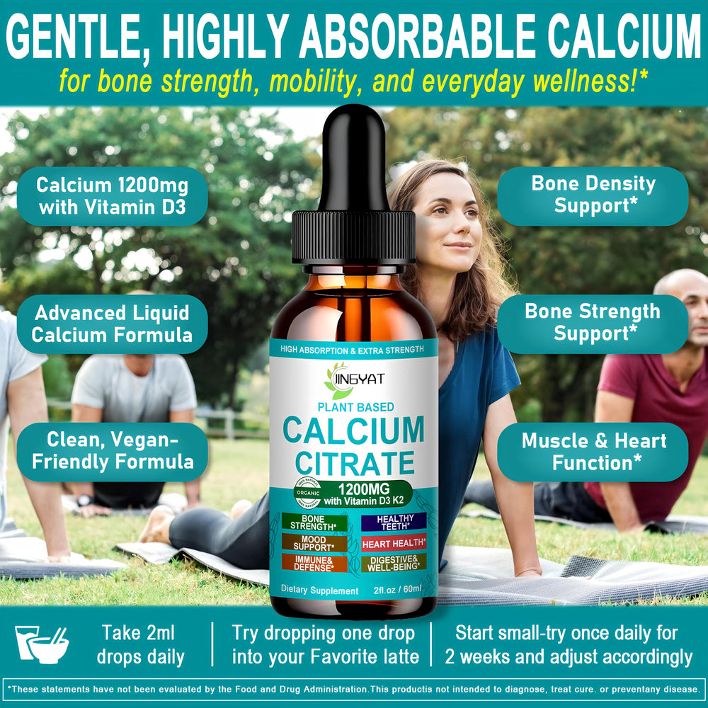 JINGYAT Calcium Drops liquid form for easy, pill-free intake.
