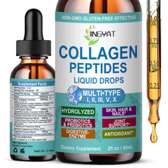 JINGYAT Collagen Drops bottle closeup highlighting quick absorption and daily support
