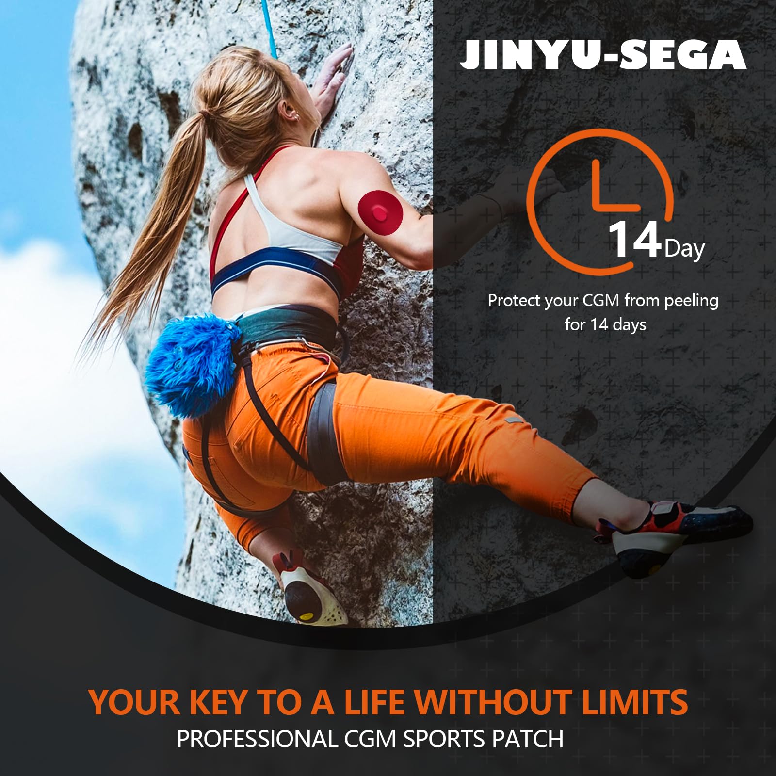 Jinyu-Sega Dexcom G7 patch with nano 360 elastic fabric for flexible movement