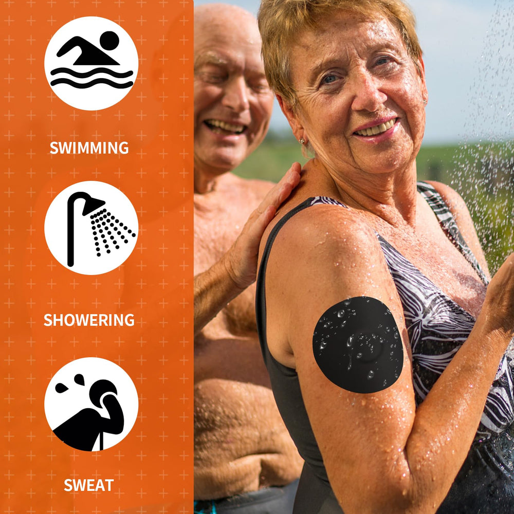 Full-coverage, water-resistant design supports showering and swimming with Libre 3.