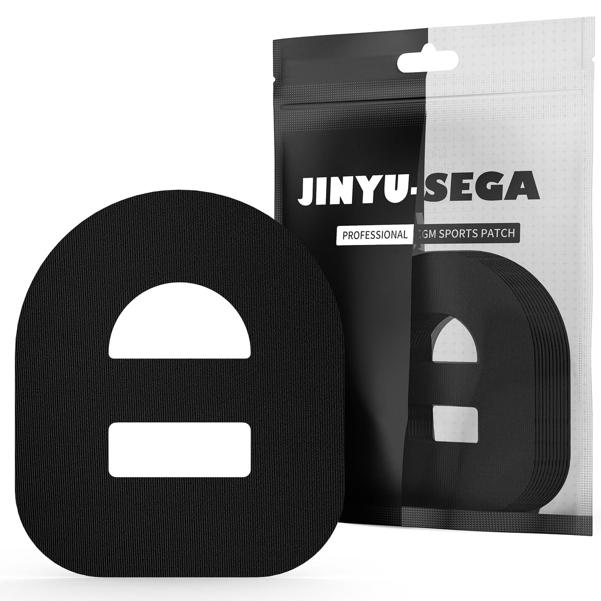 Jinyu-Sega Omnipod 5 adhesive patches in black for secure all-day wear