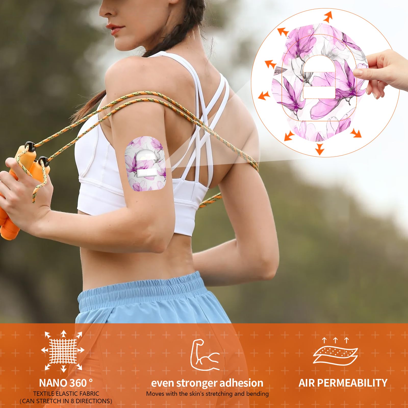 Jinyu-Sega Omnipod 5 nano 360° elastic fabric provides flexible comfort