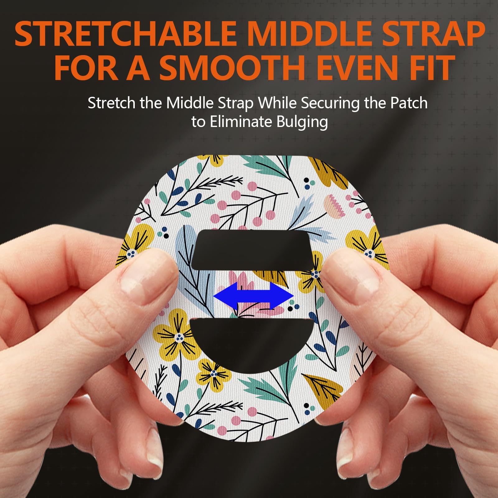 Jinyu-Sega Omnipod 5 overpatch with strap pre-cut for quick, comfortable attachment