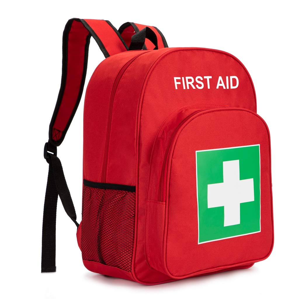 Jipemtra red emergency bag front cross symbol for quick identification