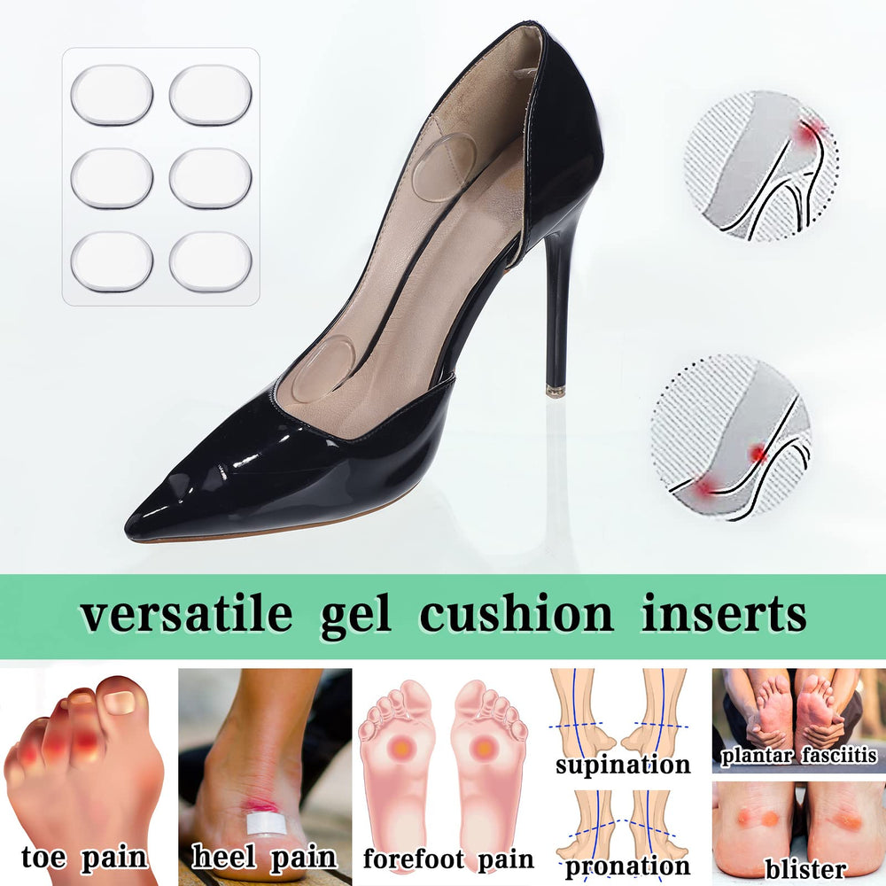 Jiuguva thin silicone heel straps add soft support to various shoes