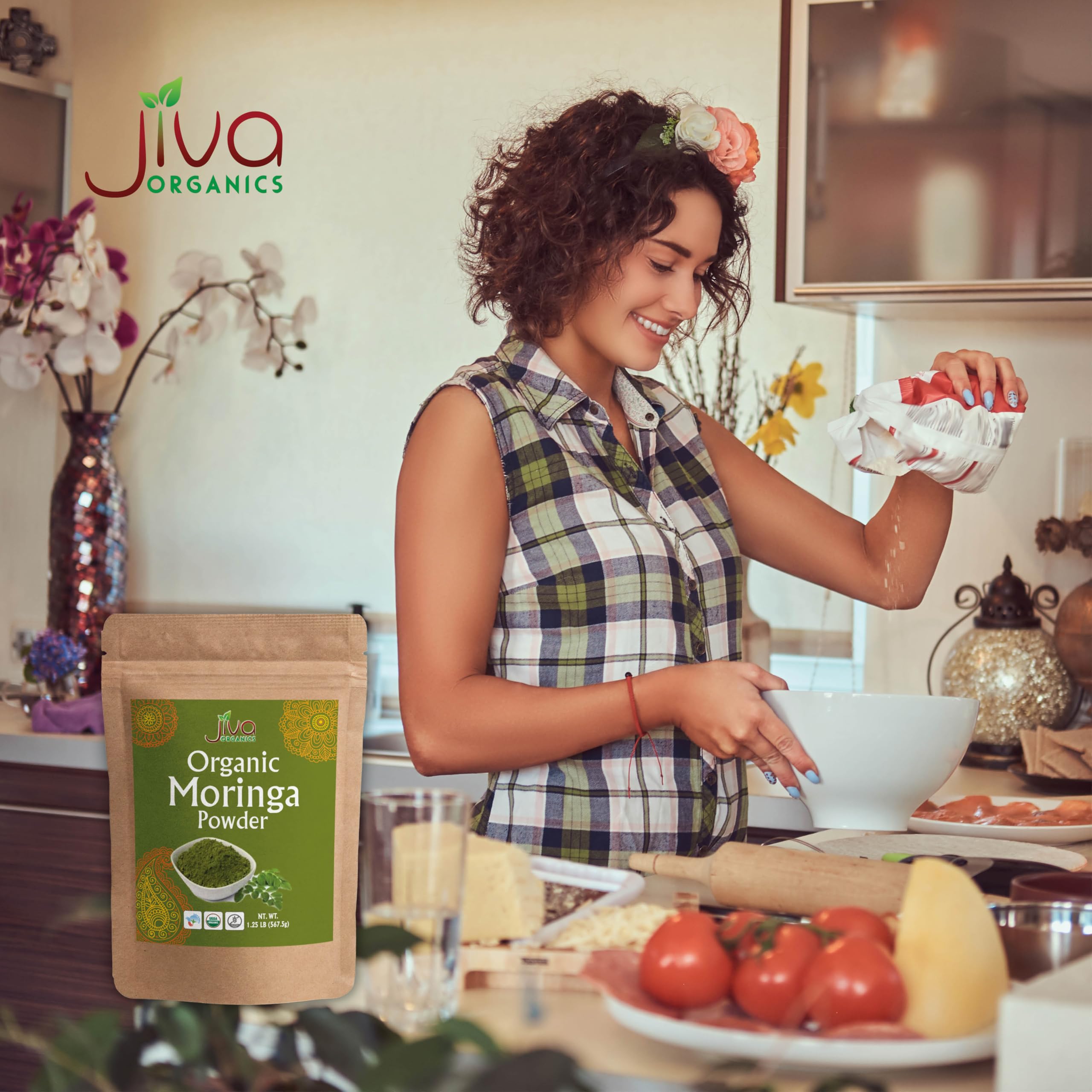 Hair care use showing nourishing add-in concept.