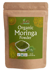 Jiva Organics moringa powder in a bulk bag for easy storage.