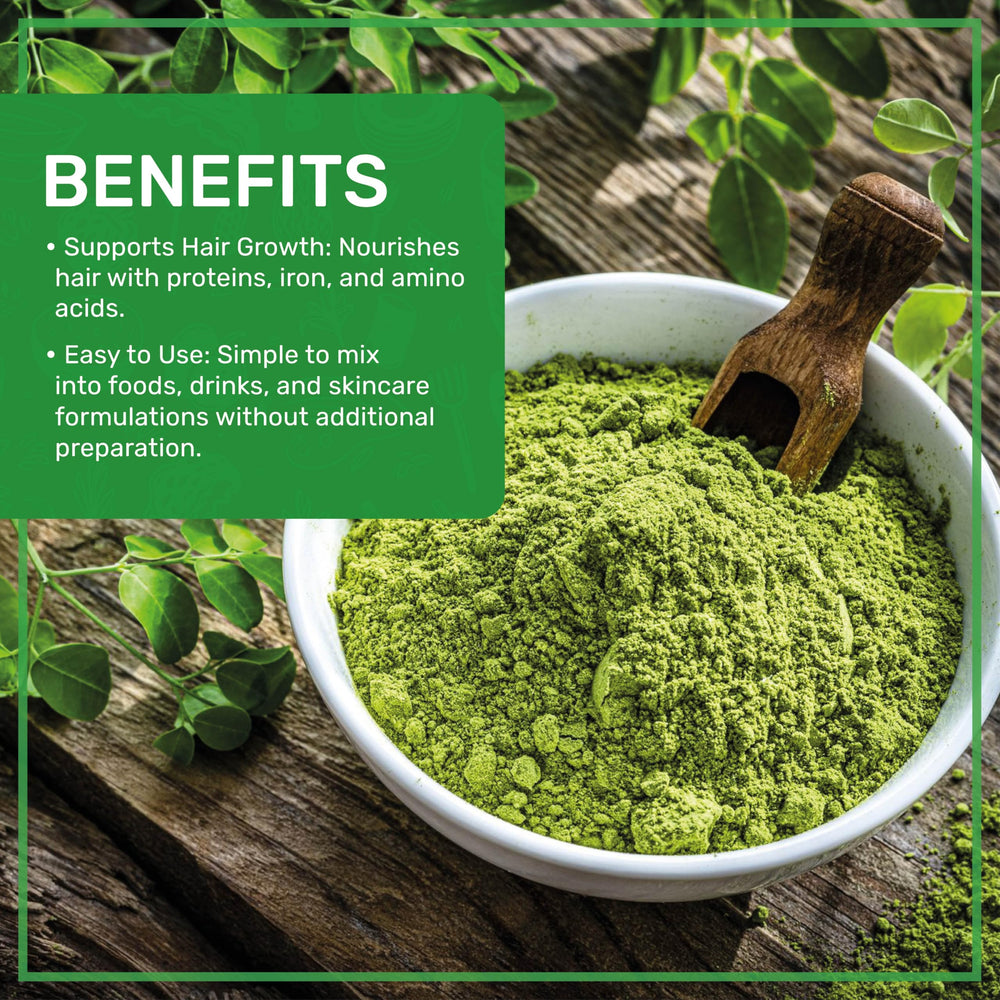 Moringa tea setup emphasizing flavor and infusion.