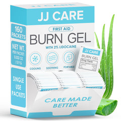 JJ CARE burn gel pack front view for portable minor burn relief on the go