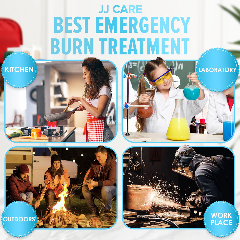 Travel-friendly JJ CARE pack for on-the-go minor burn care