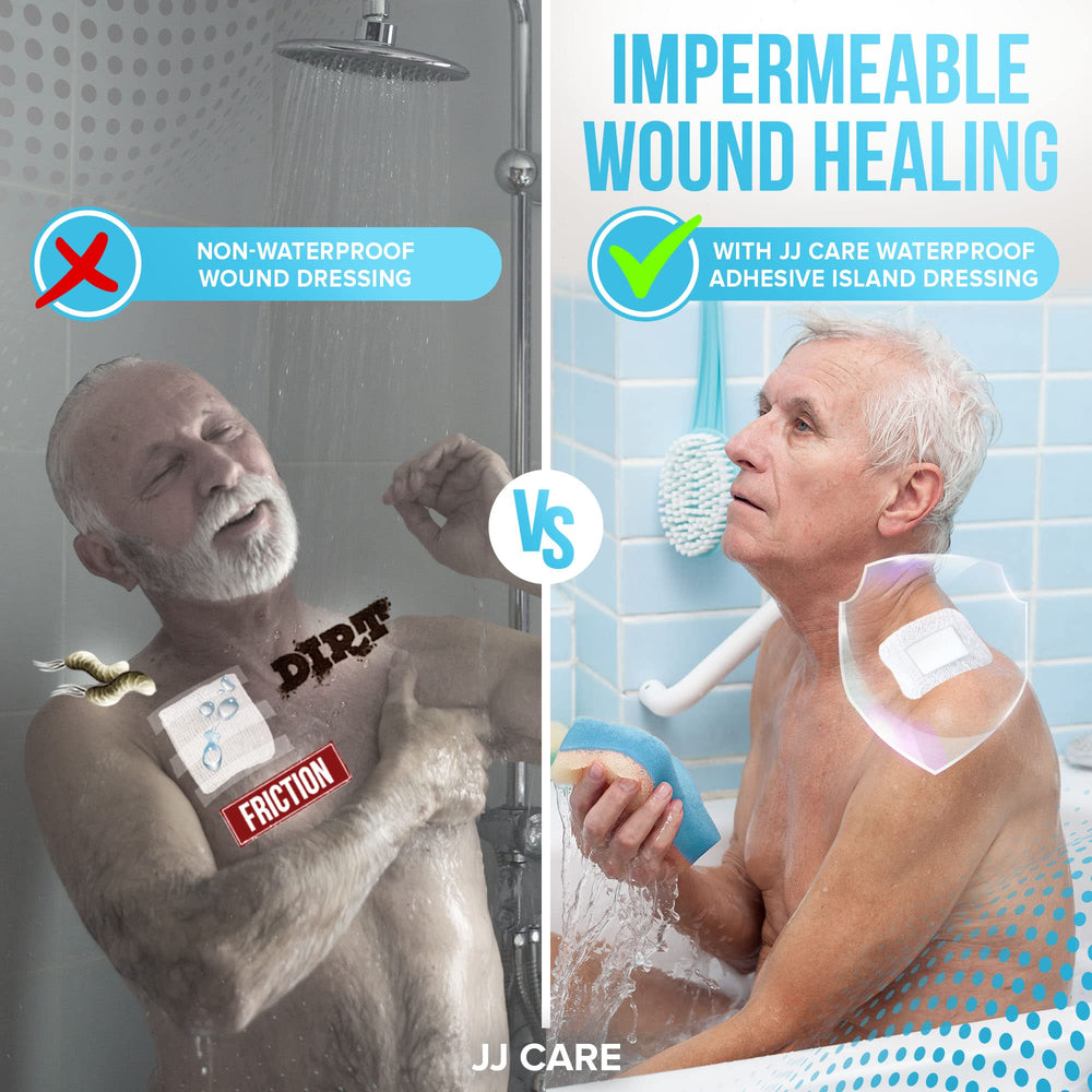 JJ CARE pack of 50 sterile dressings ready for travel and daily care