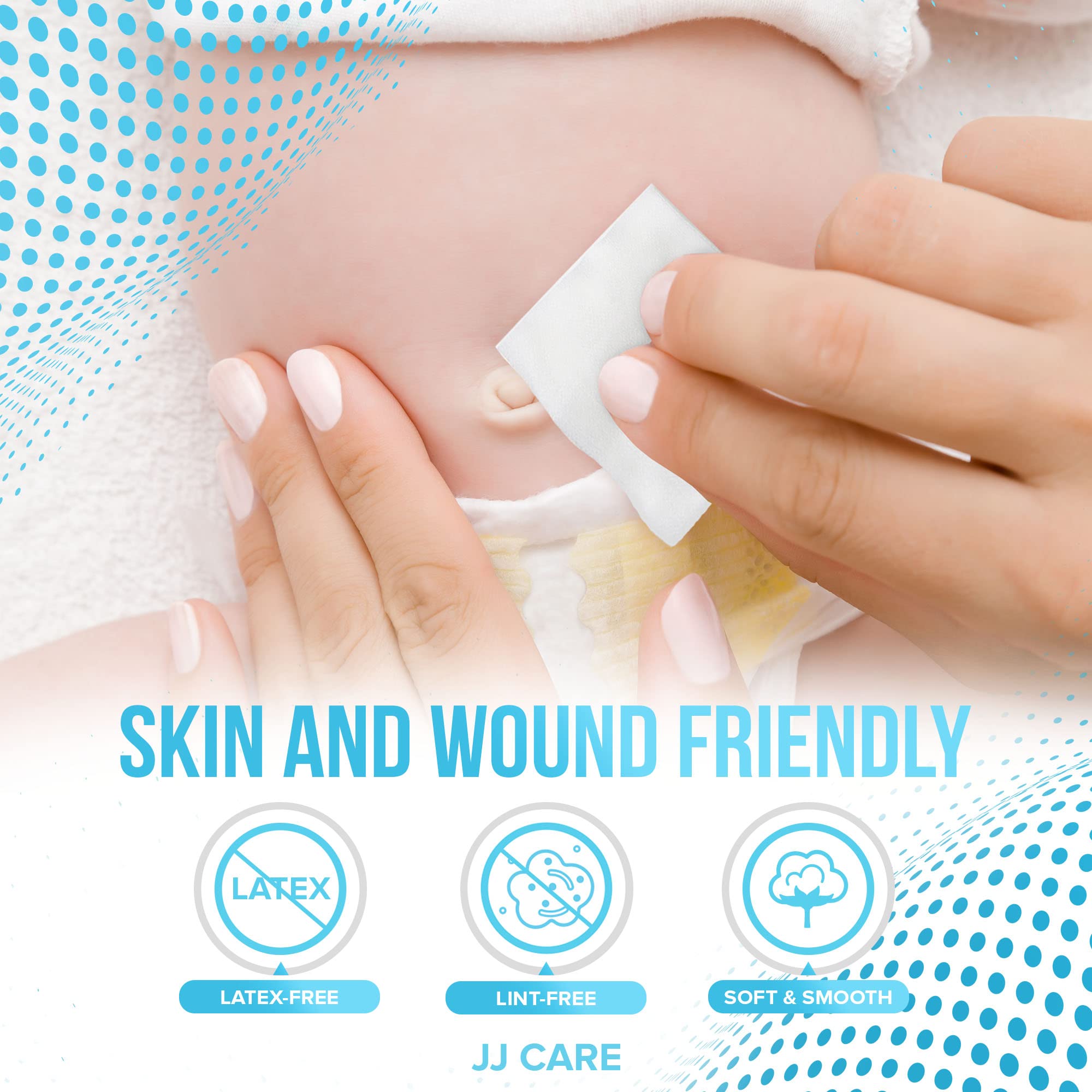 JJ CARE professional gauze sponges trusted in clinics and spa sessions