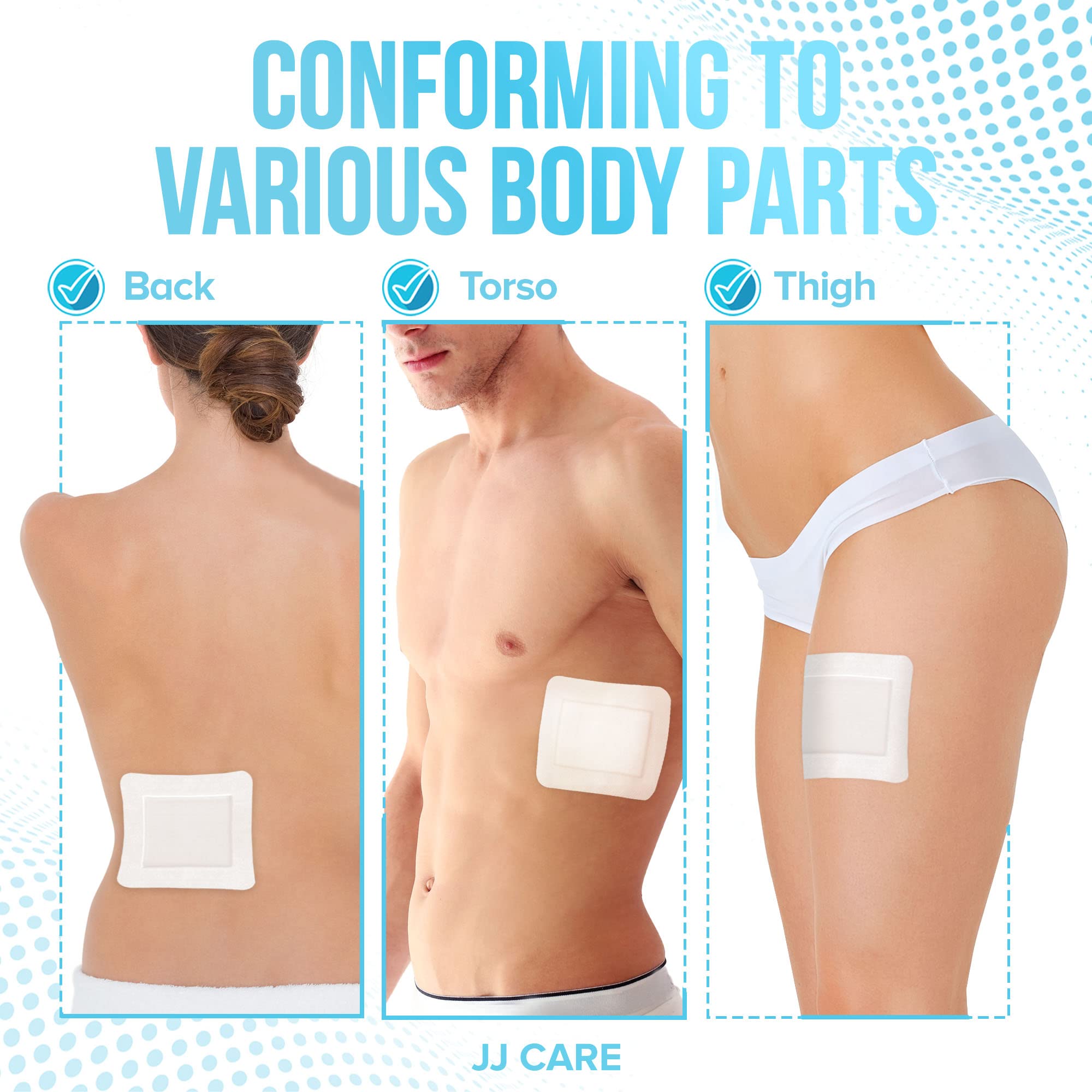 JJ CARE soft absorbent gauze pad delivers gentle wound coverage