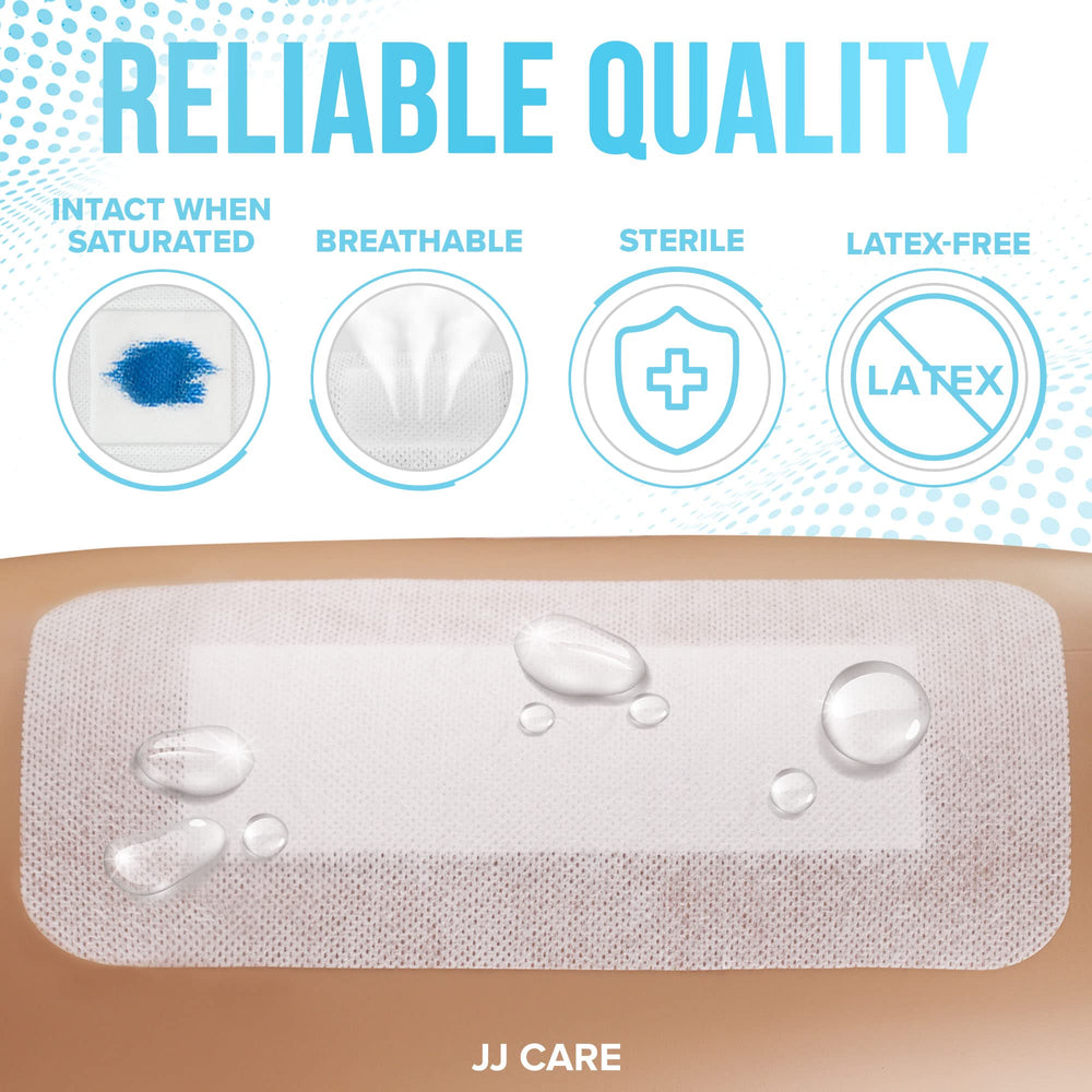 JJ CARE sterile island bandages come individually wrapped for hygiene and convenience.