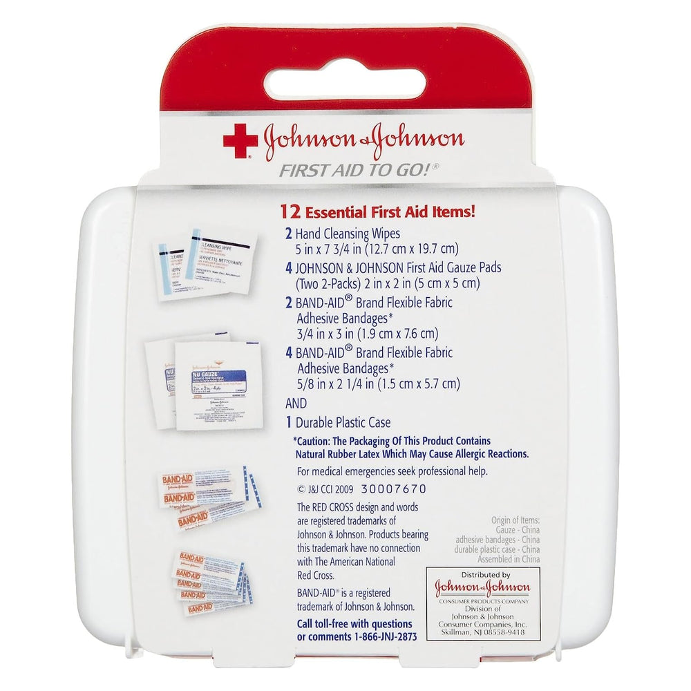 JJ Red Cross estuche de viaje duradero para primeros auxilios.