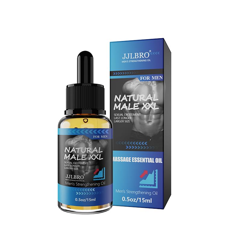 JJLBRO natural male enhancement oil bottle shows quick absorption and convenient daily use.