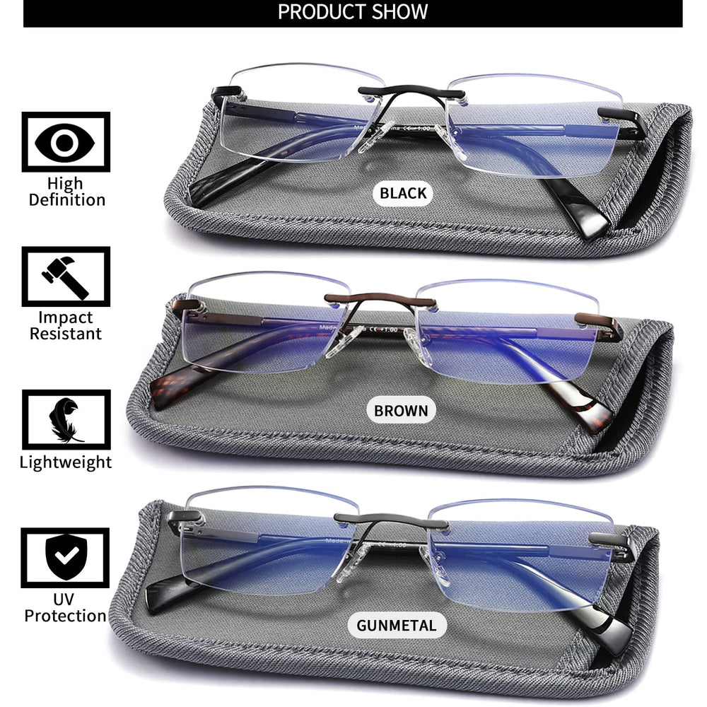 JJWELL 3-pack reading glasses for convenient daily use