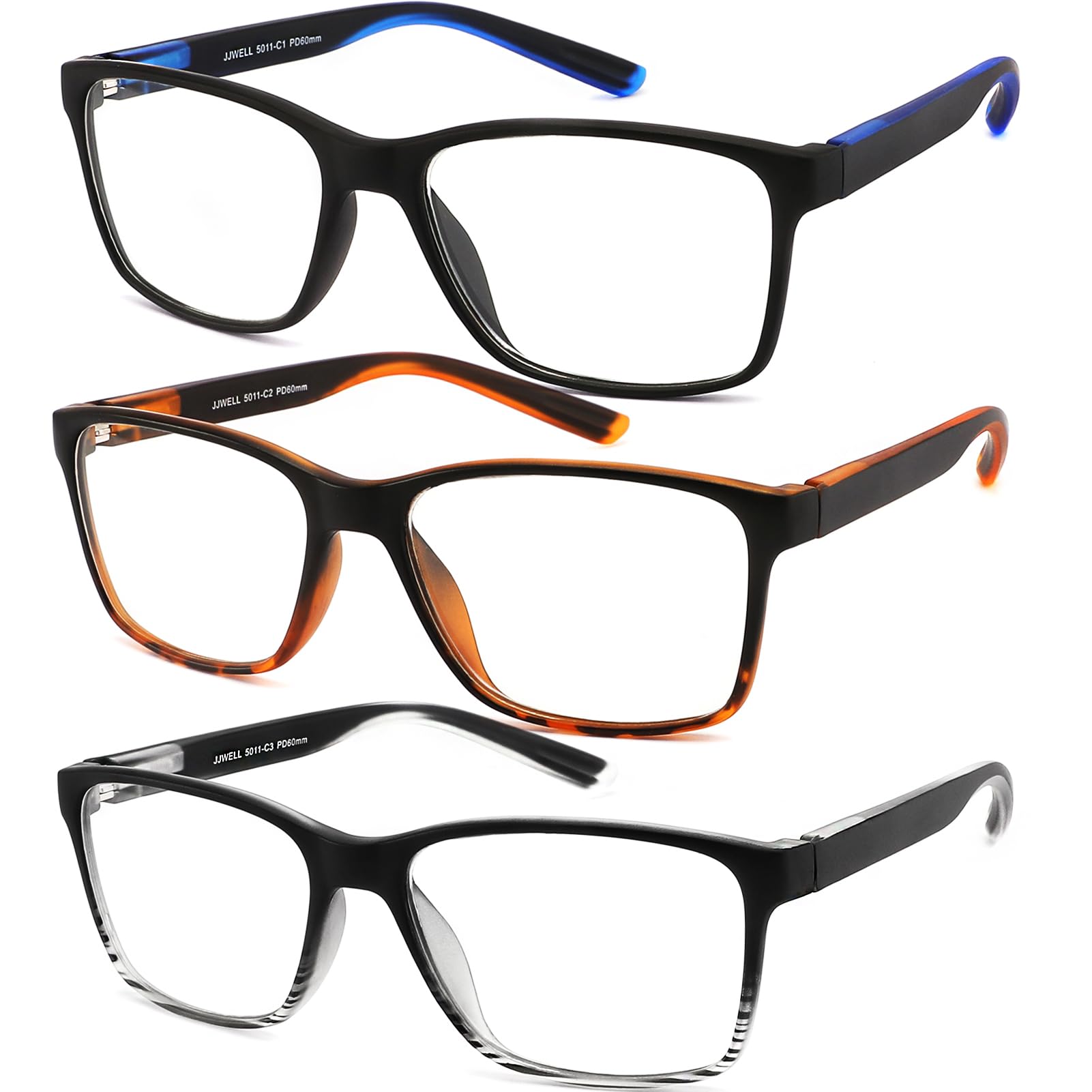 JJWELL blue light blocking reading glasses for men with comfortable design
