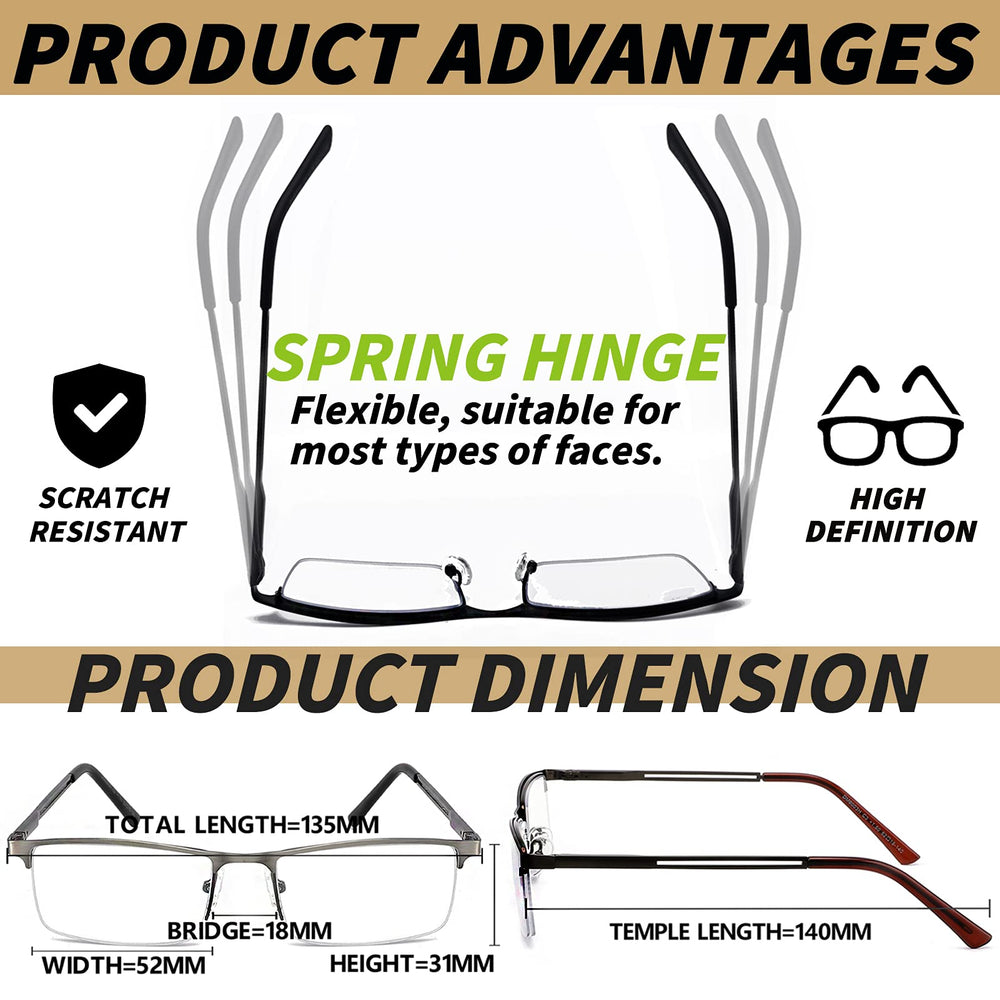 JJWELL spring-hinge reading glasses closeup for a flexible fit