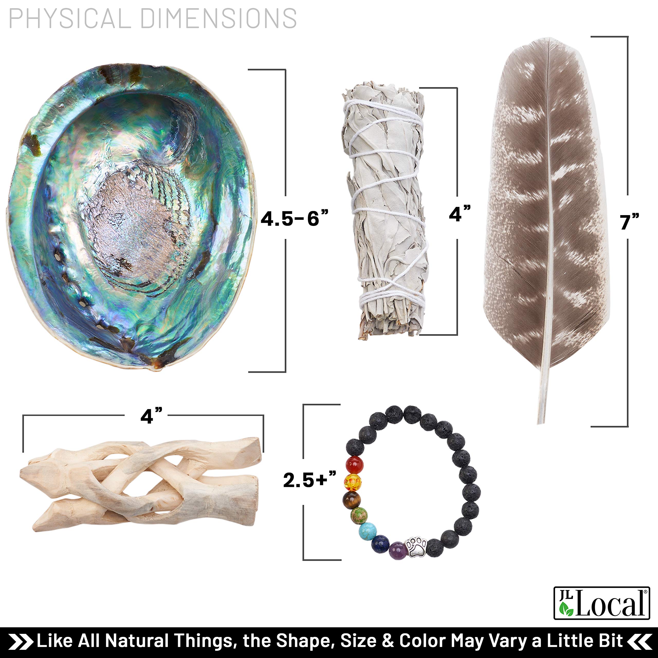 JL Local Abalone Smudging Feather for graceful wafting during cleansing