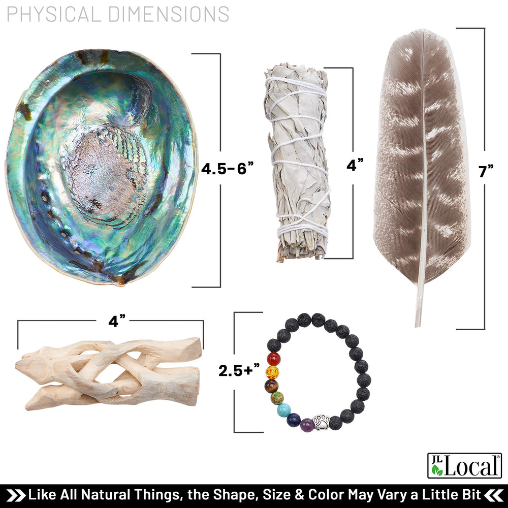 JL Local Abalone Smudging Feather for graceful wafting during cleansing