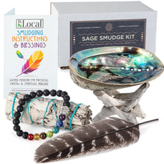 JL Local White Sage Smudging Kit with a smudge stick for cleansing spaces