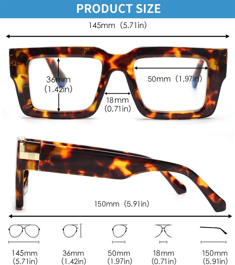 JM +2.5 magnification for easy reading of small print and menus