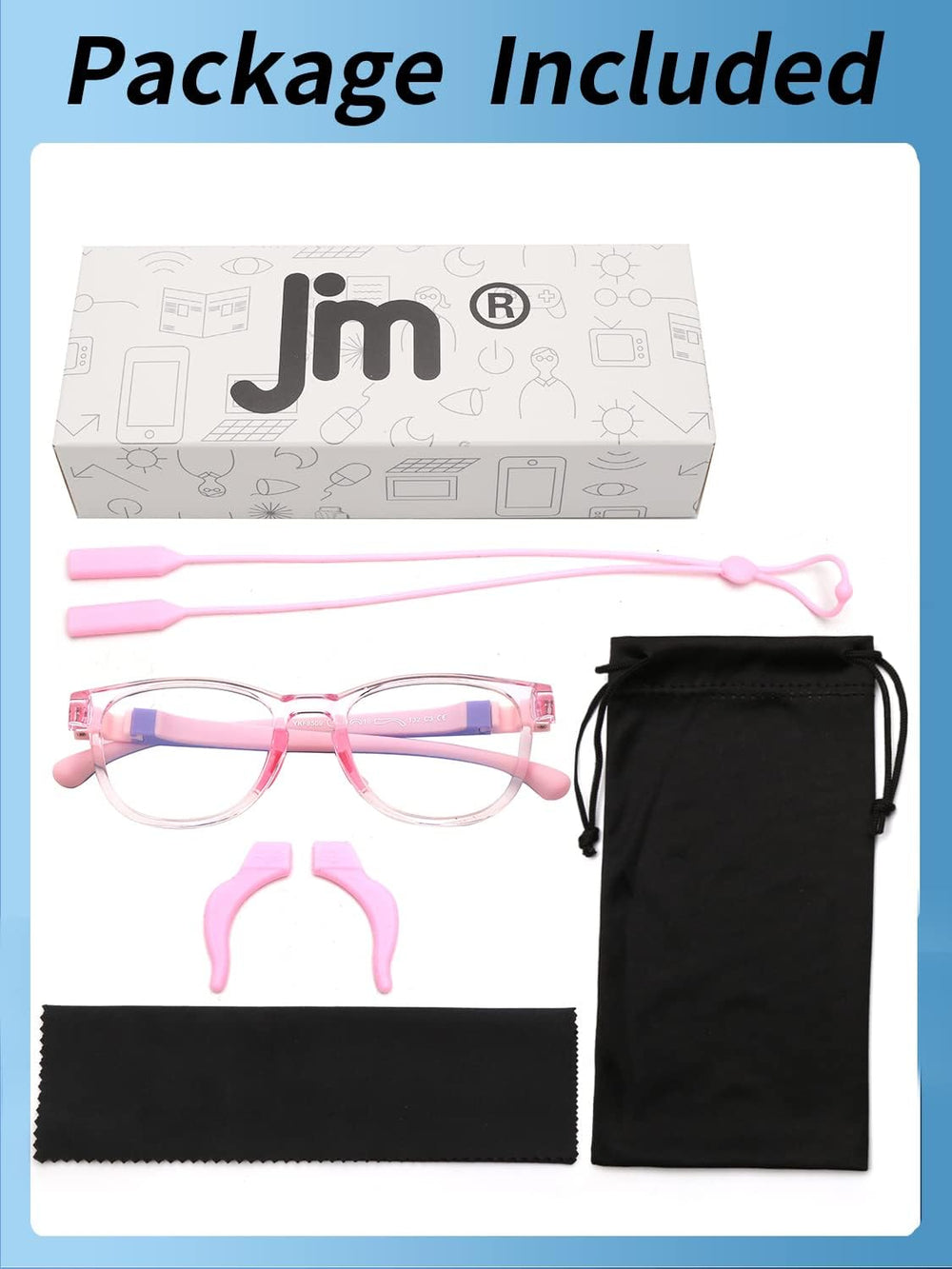JM Kids pink square rope accessory for convenient hanging