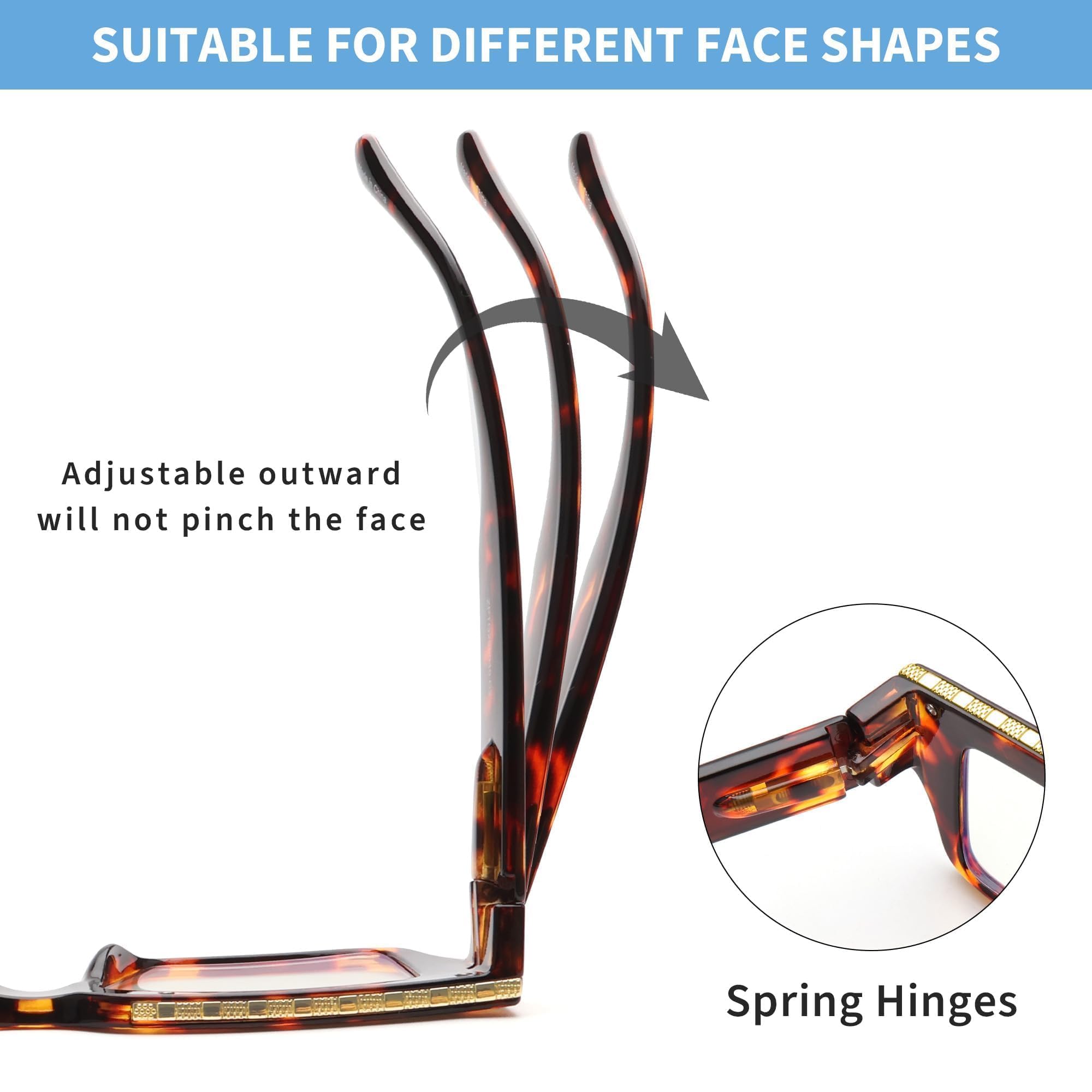 JM polycarbonate clear lens glasses with crisp, accurate vision