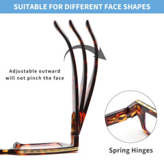 JM polycarbonate clear lenses with anti-glare for clear reading in varied light