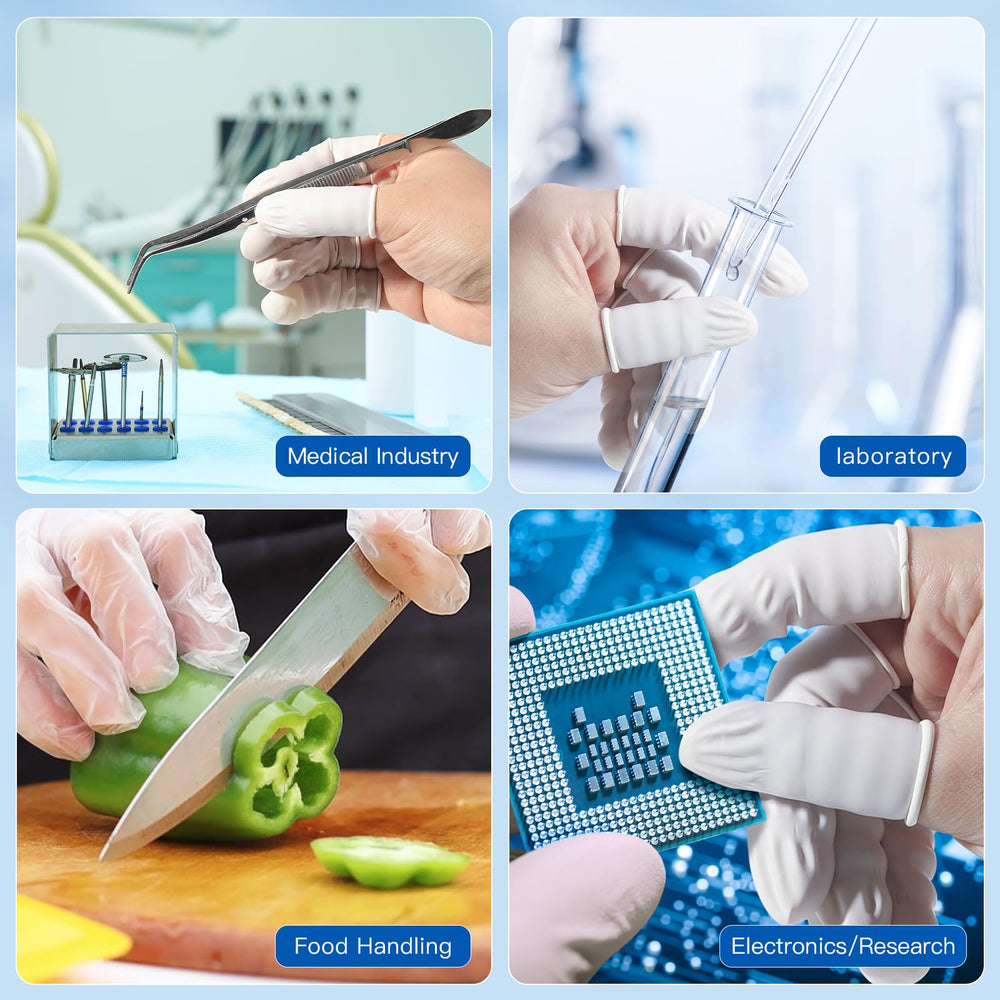 JMU disposable finger protectors for hygienic single-use protection.