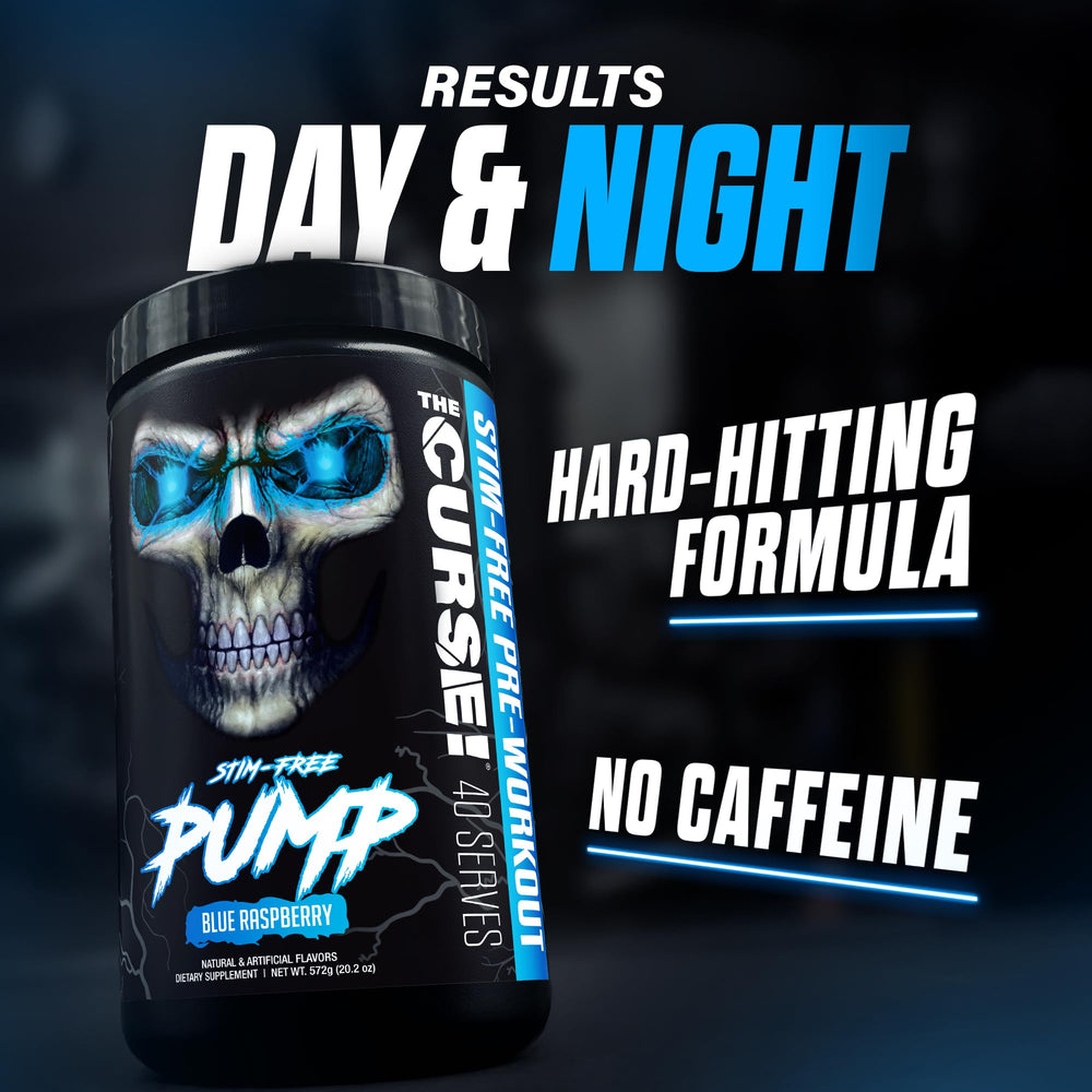 JNX Sports The Curse! Pump nutrition facts panel provides clear serving details.