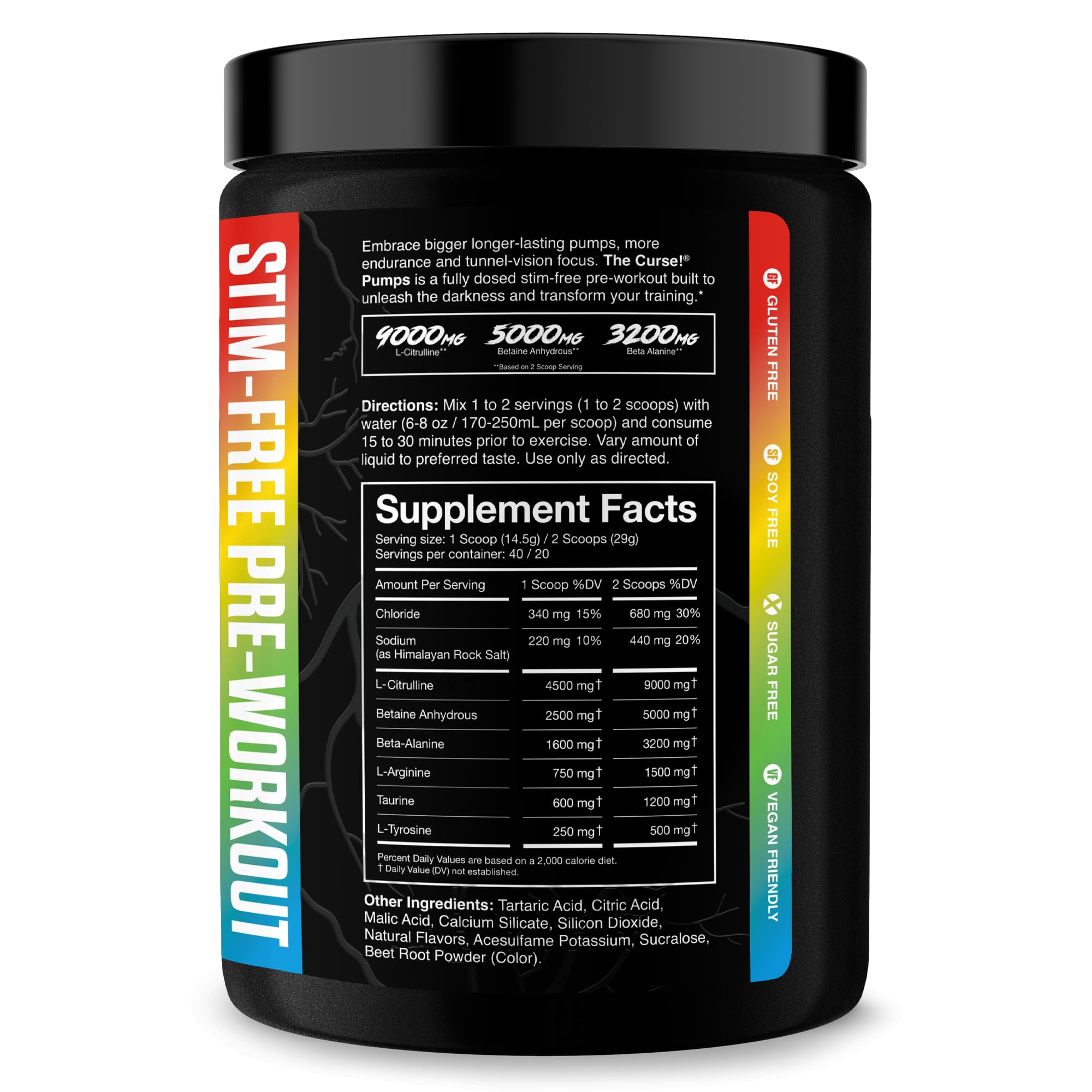 JNX Sports The Curse! Pump serving scoop shows precise pre-workout dosing.